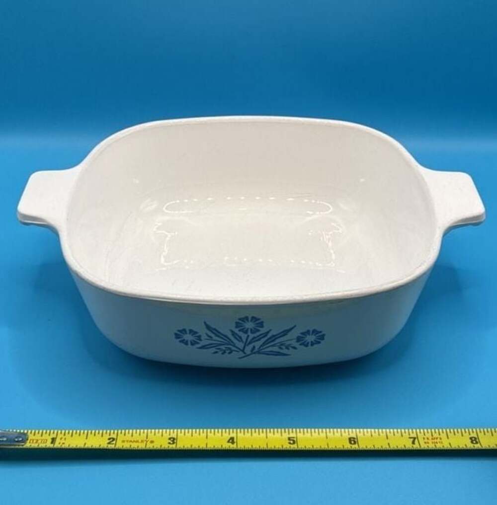 CorningWare Blue Cornflower 1 Quart Casserole Dish P-1-B Vintage No Lid